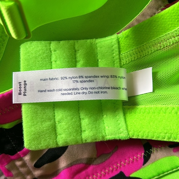 CACIQUE Colorful Camouflage Boost Plunge Bra 38D - Picture 8 of 9